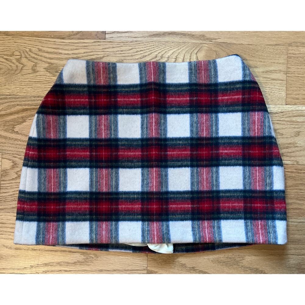 Abercrombie & Fitch Plaid Skort - Red & White